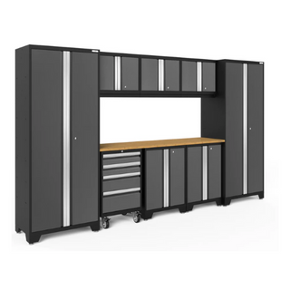 NewAge | Bold Series 9 Piece Cabinet Set with 2 Base, Tool, Wall Cabinets and 30 in. Lockers