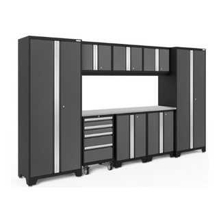 NewAge | Bold Series 9 Piece Cabinet Set with 2 Base, Tool, Wall Cabinets and 30 in. Lockers