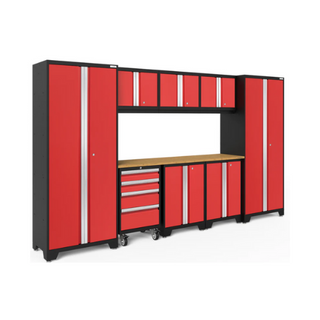 NewAge | Bold Series 9 Piece Cabinet Set with 2 Base, Tool, Wall Cabinets and 30 in. Lockers