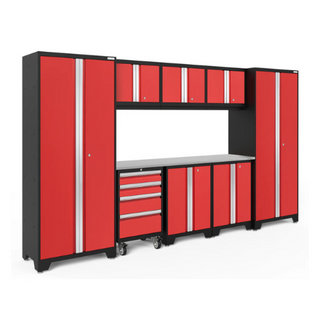 NewAge | Bold Series 9 Piece Cabinet Set with 2 Base, Tool, Wall Cabinets and 30 in. Lockers