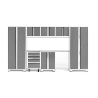 NEWAGE | Bold Series 8 Piece Cabinet Set with Tool, Base, Wall Cabinets and 30 in. Lockers