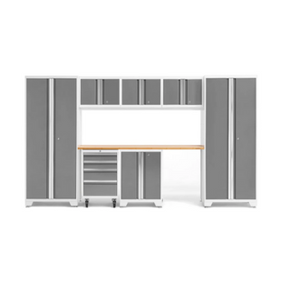 NEWAGE | Bold Series 8 Piece Cabinet Set with Tool, Base, Wall Cabinets and 30 in. Lockers