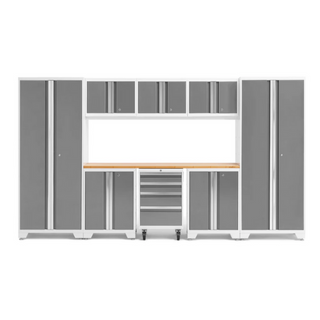 NewAge | Bold Series 9 Piece Cabinet Set with 2 Base, Tool, Wall Cabinets and 30 in. Lockers