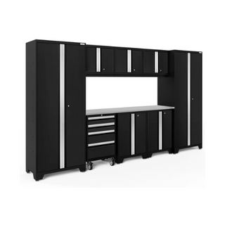 NewAge | Bold Series 9 Piece Cabinet Set with 2 Base, Tool, Wall Cabinets and 30 in. Lockers