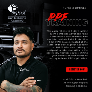 Opticle Training at RUPES BigFoot Headquarters | Advanced Paint Correction & Enhancement + Intermediate Paint Protection Film