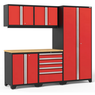 NewAge | Pro Series 6 Piece Cabinet Set with Tool Drawer, Base, Wall Cabinet and Locker