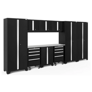 NEWAGE Bold Series 10 Piece Cabinet Set with Tool, Base, Wall Cabinet and 30 in. Locker