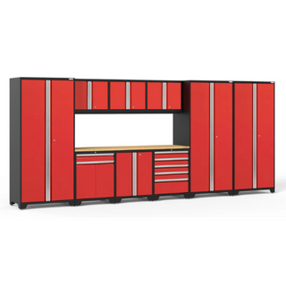 NewAge | Pro Series 10 Piece Cabinet Set with Lockers, Tool Drawer Cabinet and 84 in. Worktop