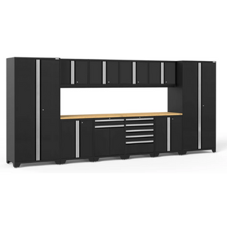 NewAge | Pro Series 12 Piece Cabinet Set with Lockers, Base, Wall, Tool Drawer Cabinet and 56 in. Worktop