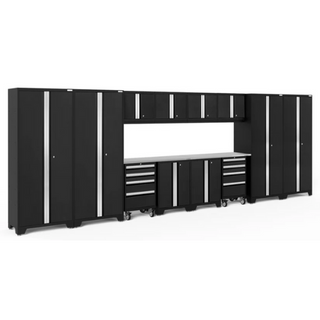 NewAge | Bold Series 14 Piece Cabinet Set with Tool, Base, Wall Cabinets and 30 in. Lockers