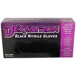 Dextatron | Black Nitrile Powder Free Gloves 100ct